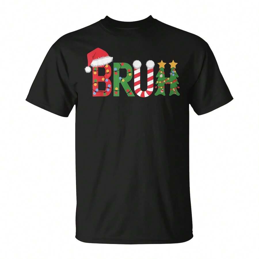 Cistmas Shirts For  Boys Bruh Cistmas Wo T-Shirt220g Cream Yellow 100% Cotton T-Shirt, Ft Color Helps Relax. Comfortable Regular Version, Suitable For Pamas Or Home Wear. On His Chest Was Printed An Open Story-Book With A Crescent Moon And Stars, And Beside It The Wo"Once Upon A Time". It's Not Just For Parents Who Read Bedtime Stories To Their , But For Every Like Adult Who Enjoys Reading And Relaxing Before Bed. - 黑色8 - 查看 1