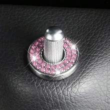 4 chiếc vòng trang trí khóa cửa xe bằng hợp kim kẽm đính đá Rhinestone, dùng để trang trí nội thất, trang trí nắp cửa - Nhiều màu - Xem 4