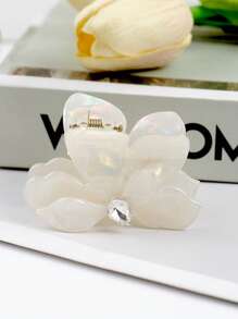 1 件可爱蝴蝶波西米亚醋酸纤维闪亮水钻三角形发夹，简单多彩的发夹，适合夏季、春季、秋季、冬季、返校、日常旅行、聚会、海滩派对、佩戴发饰时尚爪夹女士发夹女士发夹优雅发夹秋季配饰