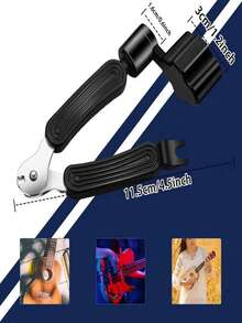 1pc Guitar String Winder, String Peg Puller & String Cutter 3-In-1 Guitar Restringing Tool, Instrument Accessories - Multicolor - View 4