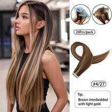 20 piezas Extensiones de cabello con cinta para mujeres, extensiones de cabello sintético Kanekalon de 24 pulgadas, disponibles en dos estilos: cabello ondulado y cabello liso, con tratamiento de rizado previo, elegantes extensiones de cabello ondulado y rizado con cinta, no se destiñen, sin costuras e invisibles para todo tipo de cabello 20 piezas/paquete 70g