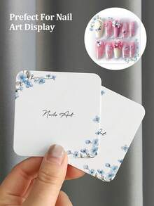 Beautizon Nailartlab 2件/6件/28件美甲收納展示盒套組，附雙面黏貼條，極簡透明美甲盒，美甲配件展示盒，無縫美甲配件黏貼條，美甲配件背景卡紙，適用於美甲沙龍用品 - 彩色 - 查看 5