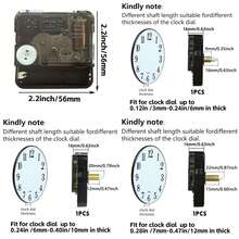 3 Stück leises Uhrwerk-Set mit 6 Uhrzeigern, für Wand- und Tischuhren Reparatur, Ersatz und Selbstbau, 3 Schaftlängen: 16mm, 20mm, 22mm, geeignet für Wanddekoration, tolles Geschenk für Uhrenliebhaber, Heimdekoration, Raumdekoration