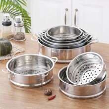 304 Stainless Steel Steamer Basket Thickened Thicken Strainer Pot Steaming Grid Safe Material 16-32cm Drain Basket Kitchen Use