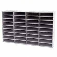 YUNRUX Document Tray A4 Letter Tray 36 Compartments PVC Desk File Organizer Desk Organizer Letter Tray - White - View 3