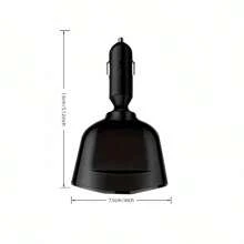 YITUMU Caricabatterie per auto con display digitale della tensione - 2 porte USB + Type-C e doppia porta per accendisigari | Ingresso 12V/24V per telefoni/tablet/ventilatori USB