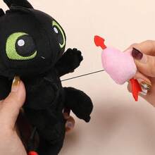 Universal Pictures Official Licensed Series - Cute Toothless 13cm Plush Hanging Ornament/Keychain/Backpack Hook, Sitting Soft Toy, Birthday Gift - The Toothless Boy Series-love - View 5