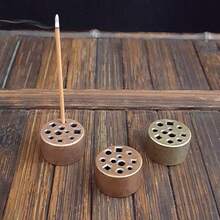 1pc 11-Hole Incense Burner, Creative Incense Holder, Alloy Mini Incense Stick Holder, Multi-Hole Incense Stick Holder, Incense Burner Base Stand For Indoor Living Room Sandalwood Supplies - Multicolor - View 7