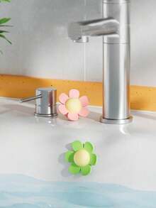 4-1 szt. Silikonowy korek przelewowy do zlewu, Pokrywy przelewowe w kształcie kwiatu, Pokrywy przelewowe do umywalek w kształcie kwiatu, Plastikowy korek odpływowy do umywalki łazienkowej, umywalki na postumencie, mopa, pokrywy odpływu do zlewu basenowego, Korek odpływowy do wanny, Wystrój łazienki, Jesienne dekoracje z okazji powrotu do szkoły