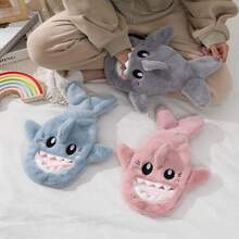 2/1 件便携式可爱毛绒鲨鱼 PVC 热水袋，新款暖水袋热水袋便携式暖手宝女孩口袋手脚热水袋，缓解压力疼痛，带柔软套冬季保暖可重复使用暖手宝，适合所有年龄段 - 藍色 - 查看 12