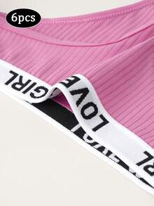 6 Stücke/Packung Damen bequeme minimalistische String Höschen