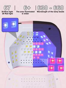 UV LED Nail Lamp, UV Nail Light For Nail Polish, Portable Nail Dryer, Portable Nail Lamp With 4 Timers , Diamond Professional Nail Lamp For Home Salon Nail Art Tools - 查看 7