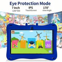 4GB RAM + 64GB ROM / Tableta de 7 pulgadas / Procesador Quad-Core 1.3GHz / Android 13 / Pantalla IPS HD 1280x800 / Cámara 2MP+5MP / Batería 4000mAh / WiFi, Control Parental, Educación, Juegos / Plástico ABS + Silicona, Tableta Educativa (Incluye: Caja de Empaque, Cable de Datos, Manual, OTG, Aguja para Tarjeta SIM)