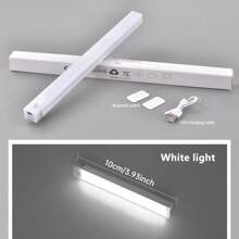 1/7件装无线感应LED灯条，橱柜下感应灯（10/20/30/50厘米），适用于厨房、卧室、橱柜、衣柜、楼梯、走廊等场所照明。
