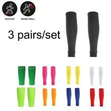 1/2/3pairs Calf Compression Sleeve - Leg Compression Socks For Shin Splint Pain Relief - Men, Women, Runners - Calf Guard For Running, Cycling, Maternity, Travel, Nurses ,Footless Flight Socks,Flight, Hiking, Cycling - Multicolor - View 13