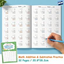 Lachilly 32 Pages Addition & Subtraction Within 20 Practice Book For Kids Preschool Kindergarten Arithmetic Workbook Handwriting Homework, Children Learning Exercises Books - Multicolor - View 3