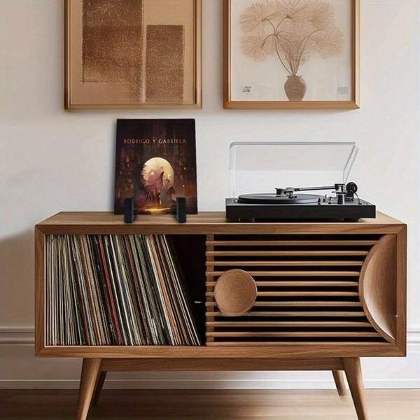 1pc Vinyl Record Display Stand, Desktop CD Storage Rack, File Storage Rack, Suitable for Placing Files in The Office and Displaying Records in The Living Room