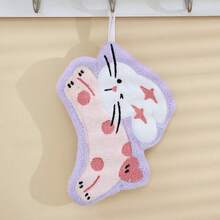 1/2/4 قطع من مناشف اليد لأصدقاء المداعبة - مناشف حيوانات معلقة (قطة/جرو/أرنب/دب)، ماصة للغاية من الميكروفايبر للاستخدام في الحمام/المطبخ/السكن الجامعي، هدية عودة إلى المدرسة والاحتفال بالمنزل الجديد