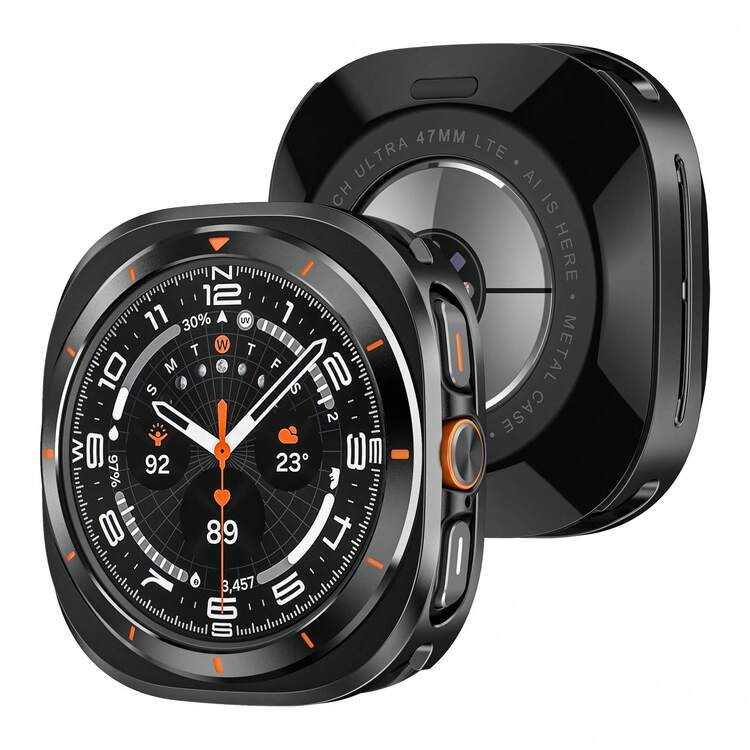 1 Ốp lưng chắc chắn tương thích với Samsung Galaxy Watch Ultra (2025/2024) 47mm có nắp lưng, viền kim loại siêu mỏng, chống sốc, bảo vệ cho Galaxy Watch 7/8 Ultra - Nhiều màu - Xem 1