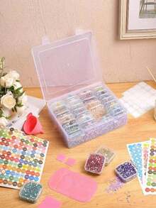 1 Set Of 30 Grid Storage Box Set, Diamond Painting Accessories Storage Container, DIY Handicraft Tools Jewelry Bead Mini Storage Box, Art Supplies And Gifts For Diamond Painting Enthusiasts - Multicolor - View 6