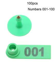 Goat Ear Tags Sheep Ear Tag Signs With Numbers 001-100 For Farm Animals Marker Supplies Livestock Ear Tag Pliers Applicator Control Device Metal Ear Thorn Tongs - Multicolor - View 5