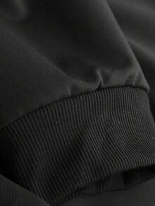 青少年男孩返校卡通咖啡杯人物印花圆领套头衫 - 柔软、可机洗、百搭 - 秋冬休闲装（儿童时尚必备品、万圣节） - 黑色 - 查看 4