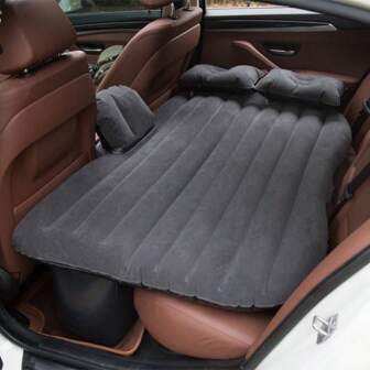Easypie Selection Opblaasbaar matras voor in de auto voor SUV's/kleine auto's - Snelle installatie in 3 minuten, grijs opvouwbaar bed met opblaasbaar kussen, PVC-materiaal, antislip en antislip → Slaapsysteem voor kamperen/roadtrips, reisaccessoires voor hondenbezitters, onmisbaar voor een familievakantie, draagbare bedoplossing voor avontuur