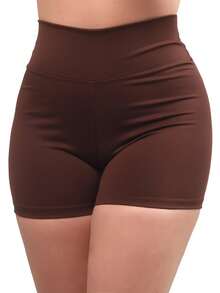 Work Fitness Premium Basic Polyamide Gym Fitness Shorts - Nâu sẫm - Xem 3