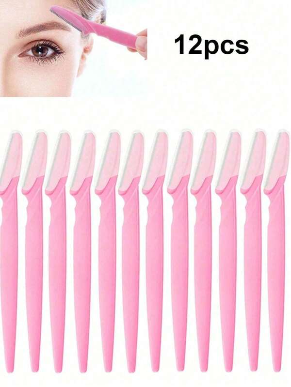 1pc/6pcs/12pcsWomen's Eyebrow Trimmer And Shaver, Covered Exfoliating And Hair Removal Device And Beauty Tools, Hair Salon Hair Products And Accessories, Beauty Travel Essentials Face Shavers With Cover For WomenDermaplaning Blades Kit For Face Eyebrow Shaper Tool Hair Trimmer Facial Razors For Women,Small Eyebrow Trimmer Eyebrow Face Blades Brow Razors Women With Facial For Women And Men. ﻿