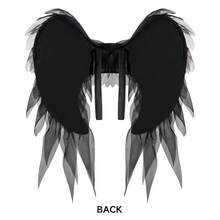 Adult Angel Wing Lightweight Feather Angel Wings And Halo Headband Cosplay Costumes Props For Party Accessories - 黑色 - 查看 5