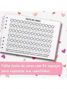 Livro de Colorir 50 Folhas Capa Dura Holográfica + Caneta Ponta Dupla Marcadoras - Azul - Visão 3