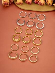 4pcs Adjustable Toe Rings, Women's Open Toe Rings, Knotted Toe Rings, Summer Beach Foot Jewelry, Inlaid Zirconia, Silver/Gold/Rose Gold - Multicolor - View 4