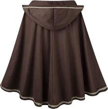 Halloween Costumes LMYOVE Women Hooded Cape Medieval Renaissance Costume Accessory Halloween Ren Faire Cosplay Party - 棕色 - 查看 2