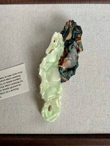 海洋沙滩系列:大白鲨、水母、海马发夹,新款醋酸纤维鲸鱼发夹,夏日条纹鱼发夹,海洋发爪,百搭时尚发饰,清爽发夹,适合女孩和女士。 - 彩色 - 查看 23