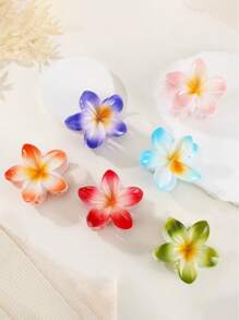 3/6 件女士混色芙蓉发夹 - 适合海滩度假、日常佩戴，可用作礼物，是提升派对造型、旅行配件和日常造型的理想选择