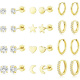 12Pairs Gold Plated