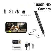 Small Camera Pen 1080P Mini Pocket Camera With Go Camera Pen With Video Recording And Photo Capture With Motion Detection For Business Meetings (16 GB Card) - Máy ghi hình + 16 thẻ nhớ - Xem 2