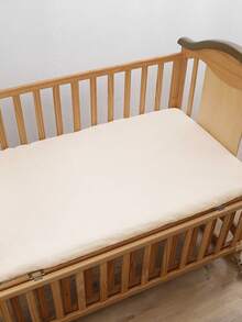 1 Stück Öko-Tex zertifiziertes Kräuselkopfkissen Einfarbig für Babybett, weich, atmungsaktiv und bequem für Wiege, Kinderbett oder rechteckige Matratze, kuschelig