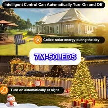 1pc Solar Powered String Lights 20/50/100/200LED, Twinkle 8 Lighting Modes, 22M/12M/7M/5M Outdoor Waterproof Fairy Lights String ,Solar Garlands Courtyard Wedding Christmas Garden Lights,Suitable For Camping, Parties, Halloween Day, Christmas, Holiday ,Weddings, Dances, Birthday ,Yard Stairs, Trees, Houses, Balconies Decoration Halloween Decor Christmas Decoration Thanksgiving Wedding Home Decor Home Decor Fall Decor Autumn Decor Birthday Decorations For Gifts Party Supplies Indoor Outdoor Garden Holiday Festival Decor Wall Decor Halloween Ornaments Christmas Decoration XMAS Decor Christmas Tree Gift Decor Thanksgiving Wedding Home Decor Home Decor Fall Decor Autumn Decor Birthday Decorations For Gifts Party Supplies Indoor Outdoor Garden Holiday Festival Decor Halloween Decor Wall Decor Halloween Ornaments