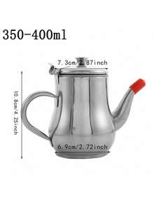 1pc Stainless Steel Oil Bottle, Leak-Proof Cooking Oil Dispenser, Kitchen Supplies Ounce Bottle - Multicolor - View 14