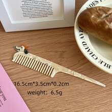 1pc Cute Student Hair Comb, Cartoon Design Thick Acrylic Anti-Static Comb, Dog Decor Hair Accessory, Portable Straight Hair Brush, Cartoon Bear Animal Shaped Comb, Creative Fashion Student Portable Straight Hair Brush, High Quality Thick Dog Comb, Cute Cartoon Animal Acrylic Portable Pocket Comb For Women, Hair Accessories, Hair Styling Kit, Hair Tool Kit, Home Beauty Women Accessory Gifts