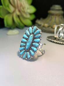 خاتم حجر أخضر قديم مع أنماط مختلفة وأحجام قابلة للتعديل للنساء، نظرًا لعوامل مثل العرض والبكسل، قد تكون هناك اختلافات طفيفة في اللون. يرجى الرجوع إلى المنتج الفعلي للدقة.