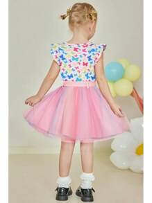 Toddler Summer Girls Clothes 2 Piece Ruffle Sleeve Tops And Belt Tutu Skirt Sets Cute Party Dress Kids