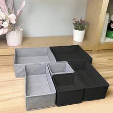 1/3个装可折叠无纺布收纳盒，适用于衣柜整理和家居收纳，便携轻巧，可折叠收纳衣物、内衣、胸罩、袜子和配饰，可用作抽屉收纳盒或搁板收纳盒，是理想的复活节、万圣节、感恩节和圣诞节礼物，节省空间，透气面料，用途广泛，装饰性强，是宿舍、公寓或家政服务的完美解决方案。 - 彩色 - 查看 9