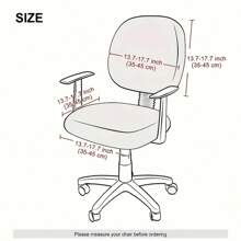 2pcs/Set Stretch Velvet Office Chair Cover Solid Color Split Swivel Chairs Cover Seat Slipcover For Desk Computer Chairs