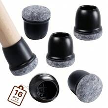 16PCS Protectores de Patas de Silla Antideslizantes de Silicona 360°Almohadilla de Fieltro para Patas de Muebles, Cubierta Engrosada para Pisos de Madera Dura - Diámetro 25-30 mm - Ver 8