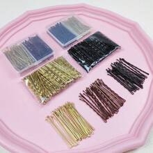 60/120/150/200 件 U 型发夹，适合女孩女士浓密头发造型的发夹，发髻延长器，发髻制作器，发髻发片，发夹 - 黑色 - 查看 8