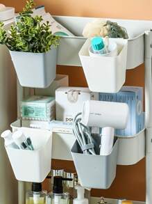 4/5 层滚动储物车，实用滚动塑料储物车，5 层，带轮子的移动整理器，360 度旋转，实用推车、书车、零食车、储物柜、装饰、礼物、返校季、父亲节浴室客厅厨房紧凑型白色零食、用品和其他储物盒 - 室内多层搁架单元，移动储物车 | 现代储物 | 开放式货架设计，滚动储物车