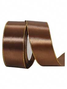 1pc 4cm Gold Ribbon, Ribbon, Colorful Ribbon, Ribbon For Wedding Cake Decoration, Chair Back, Gift Wrapping, DIY - Multicolor - View 15