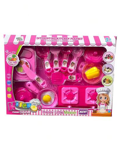 Kit Jogo De Cozinha C/ 15  Peças - Brinquedo Infantil